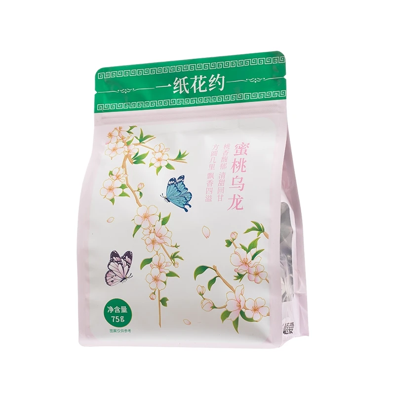 Peach Oolong tea hot or cold can be brewed triangle bag flavored fruit tea
