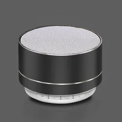 Wireless Portable Speaker Super Woofer HD USB Metal Speaker Mini Music Bass Speaker With Microphone