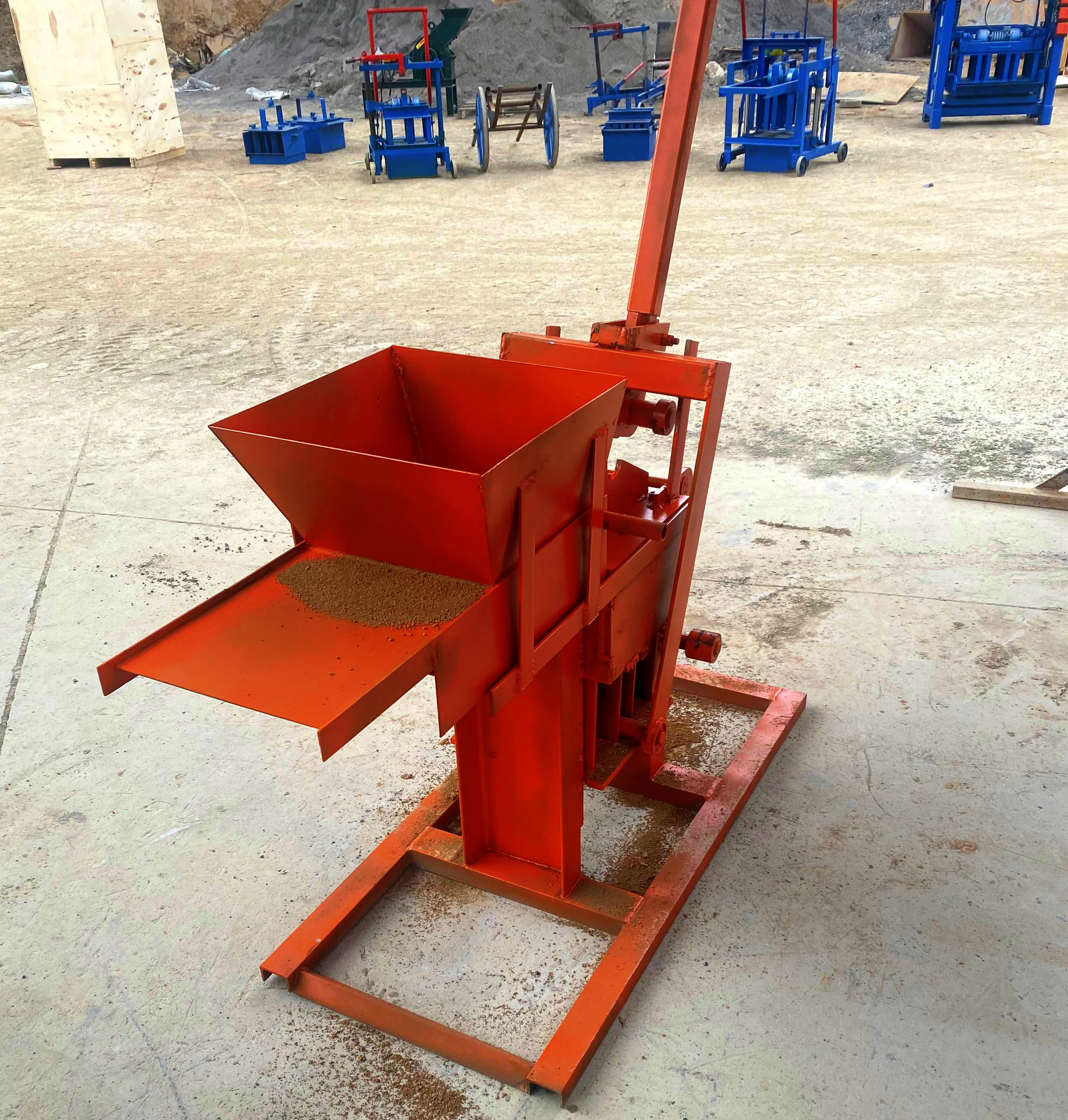 Hot Sale Clay Soil Interlocking Hand Manual Brick Making Machine