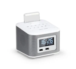 2022 Hot selling high quality speaker portable sound box wireless Boombox speaker FM Radio clock