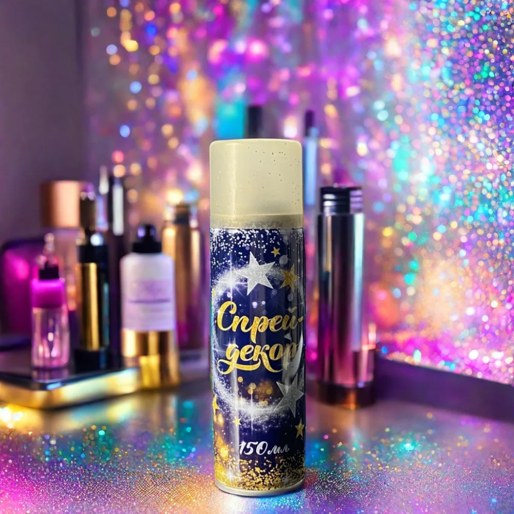 Новый голографический Быстросохнущий рассыпчатый спрей для волос, лица, тела