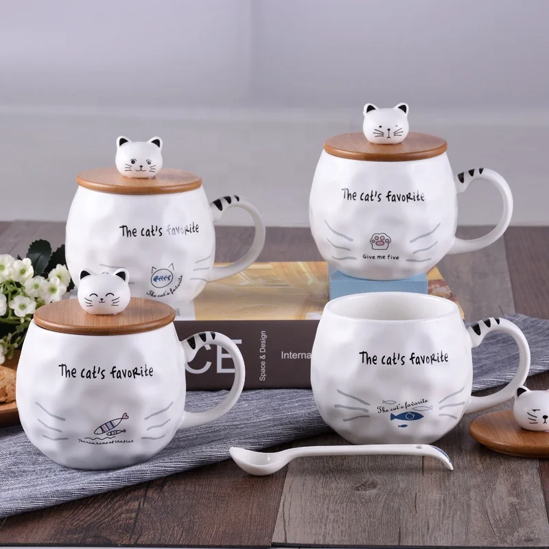 Горячая Распродажа 3D керамические кружки YIDING с милым котом креативная чашка для молока кофе чая уникальные фарфоровые крышкой и
