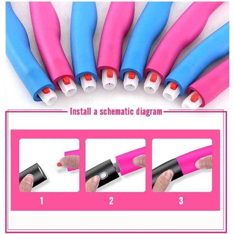 Good Quality Mult-color Fitness Hu-la And Hoop Elastic Lose Weight Detachable Plastic Foam Hu-la Hoops