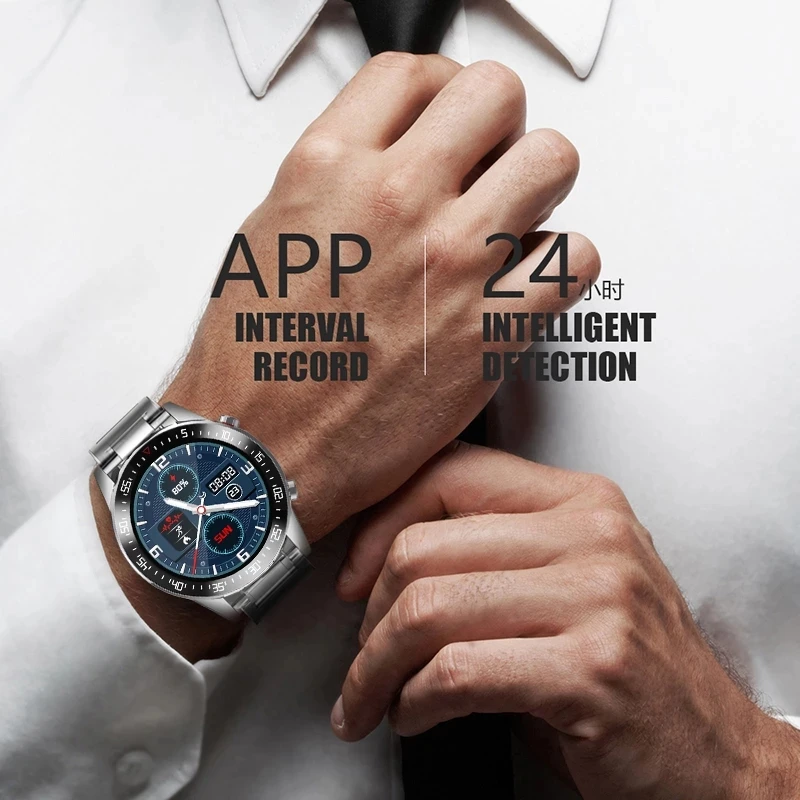 LIGE Digital Luxury Men Smart watches Full Circle Design Touch Screen Display IP68 Waterproof Fitness Sports Watch