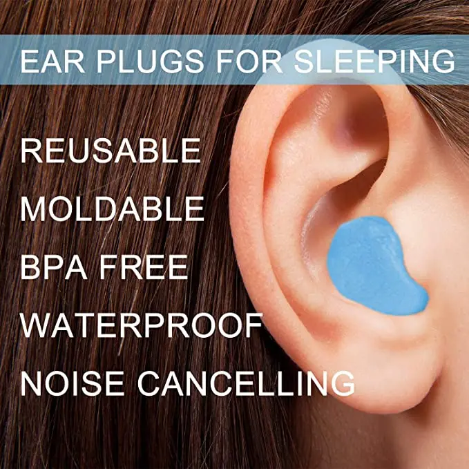 Moldable Waterproof Swimming Sleeping Non-toxic 6-Pairs High Quality OEM pillow soft silicone putty ear plugs