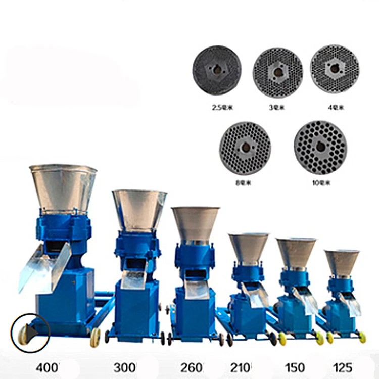 Feed Pelletizer 2mm 3mm 4mm 6mm 8mm Fish Chicken Food Pellet Machine Animal Pellet Mill