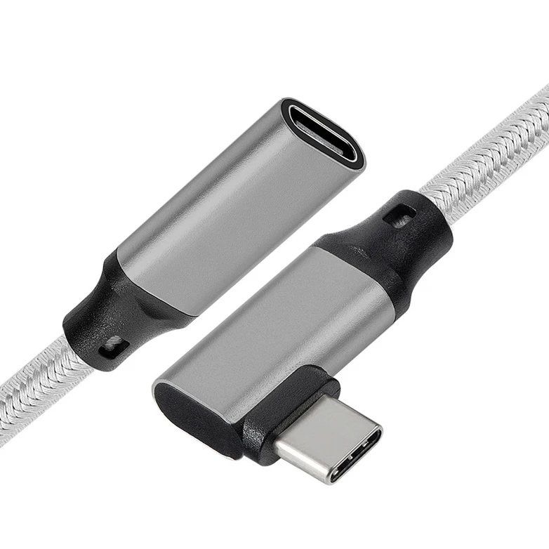 20V 5A usbc cable nylon braided buy usb cables type c fast  Braided USB 3.2 3.1 Type C Male to Female Extension Cord