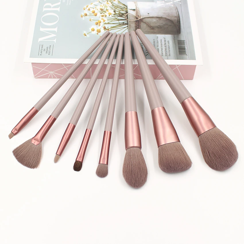8Pcs Synthetic Hair Makeup Brush Kit High Quality Professional Cosmetic Makeup Brush Set