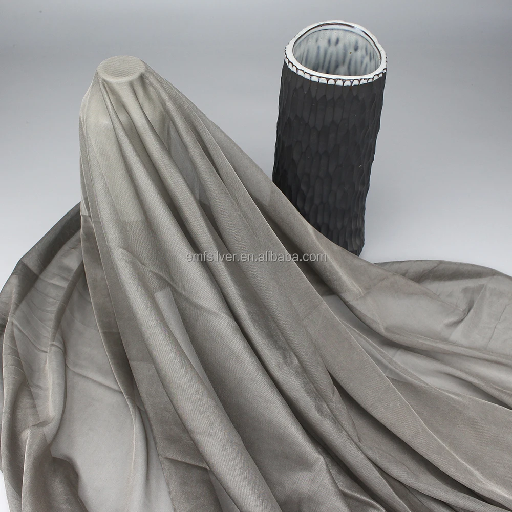 BLOCK EMF Silver Fiber Netting Conductive/RFID Shielding Fabric EMF/EMI/RF Blocking Gauze Net for Shielding Curtain Canopy