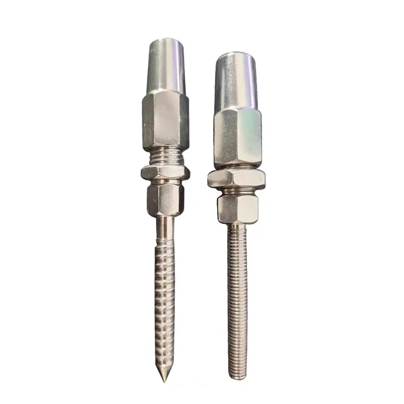 Stainless Steel 304 316  Marine Grade Cable Railing Swageless Threaded Stud Tension End Fitting Terminal