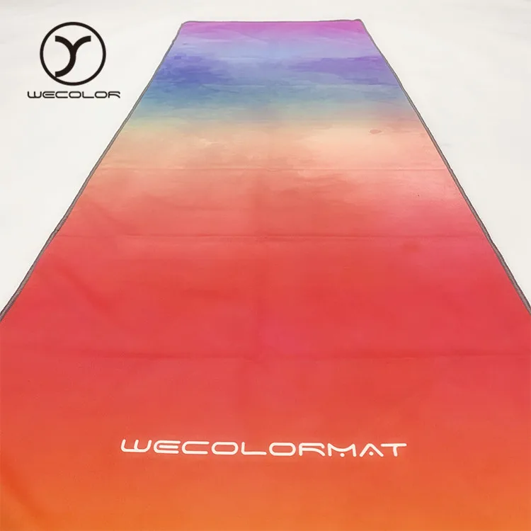Economical Custom Design Printed Microfiber Suede Yoga Mat Towel