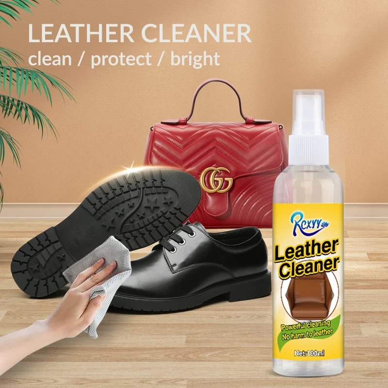 Factory Hot Selling Leather Care High Quality 100ml Portable Liquid Leather Cleaner Spray For  Leather Cleaning
