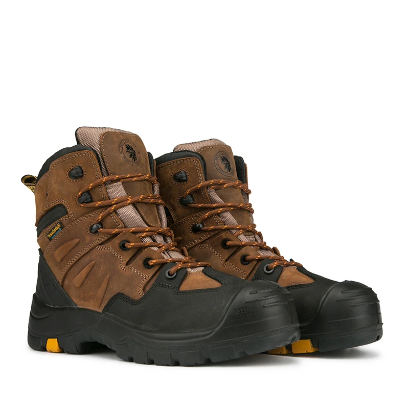 boot heel welding boots for man high quality genuine leather steel toe safety shoes