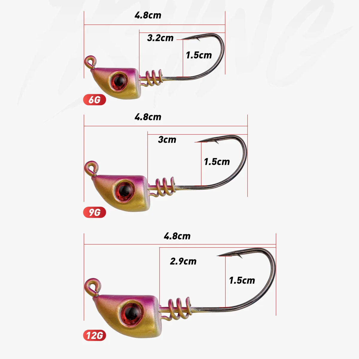 High Quality 3D Eye Fish Shape Jig Head Fishing Hook Jighead Bass Fishing Lure Swim Bait Jig