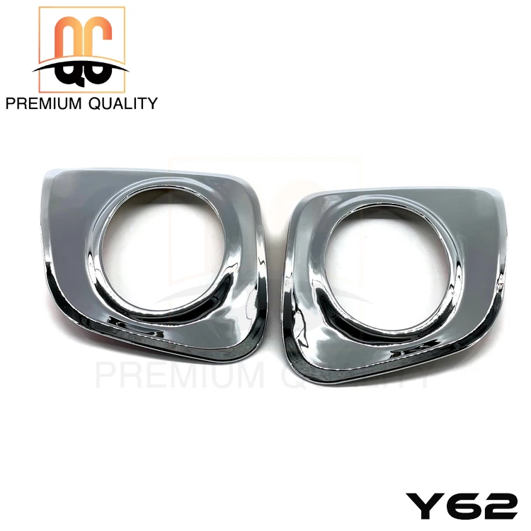 MOQ 1 set chrome front bumper fog light cover decoration for Patrol Y62 2016