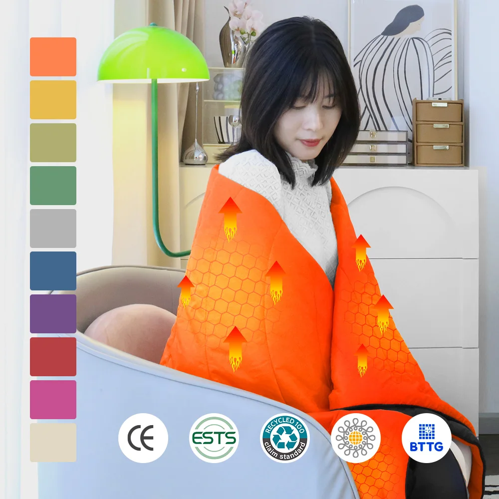 Twin Queen King Size Flame retardant Graphene  Electric Heated Heating Throw Blanket