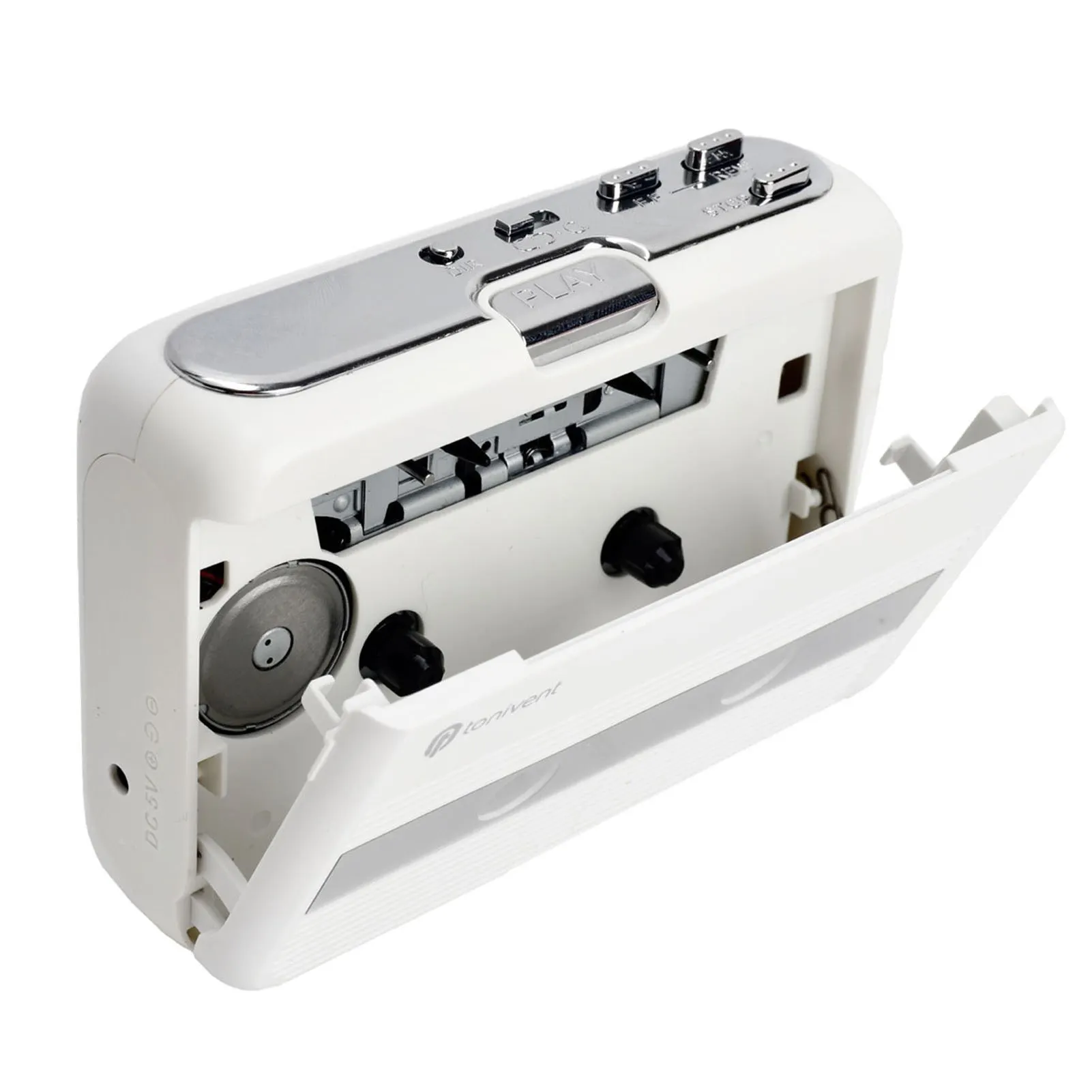 Мини-кассетный плеер с лентой и FM-радио с 3,5 мм разъемом для наушников и регулятором громкости