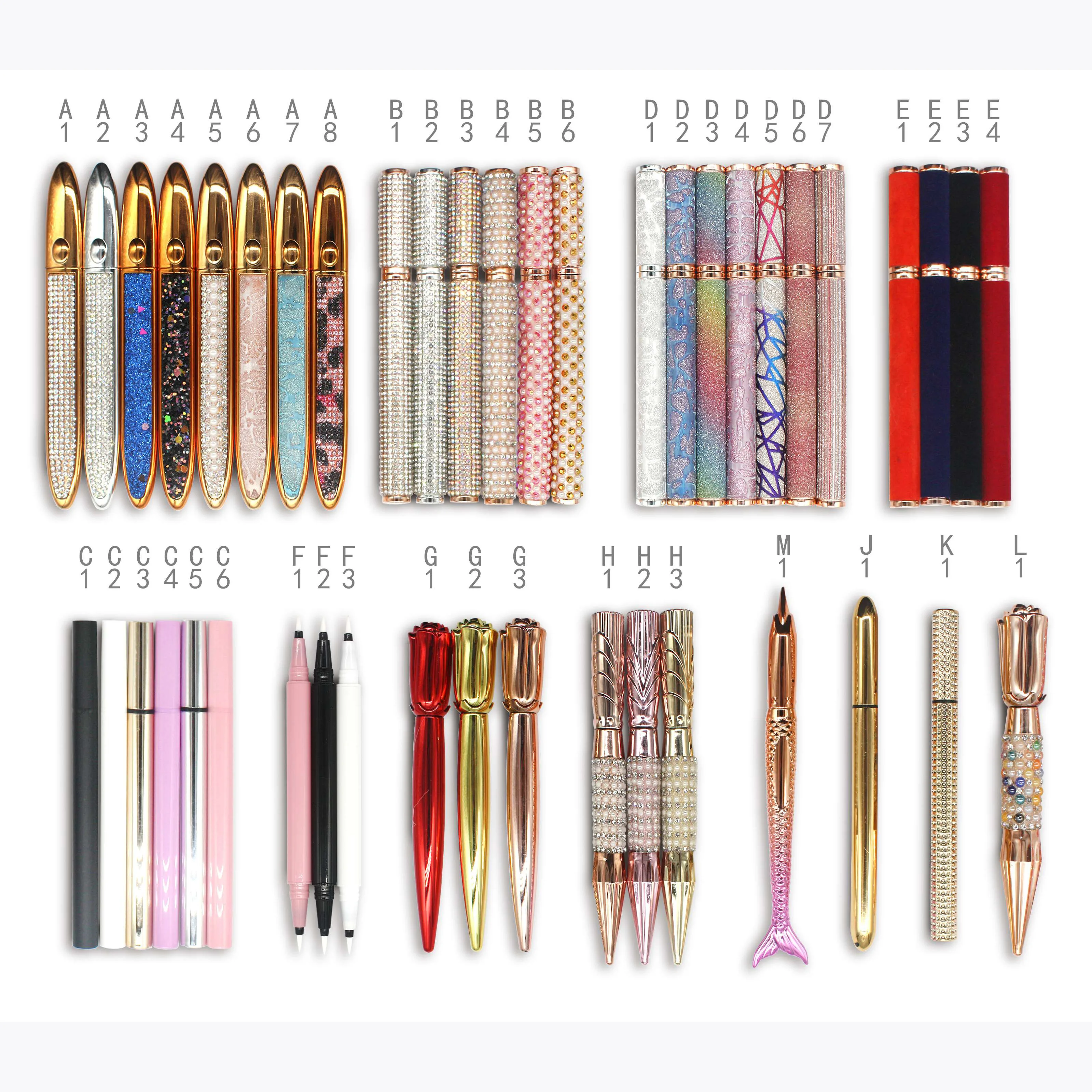 color 2 in 1 eyeliner glue magnetic eyeliner glue pens for strip eyelashes adhesive eyeliners custom logos and packaging