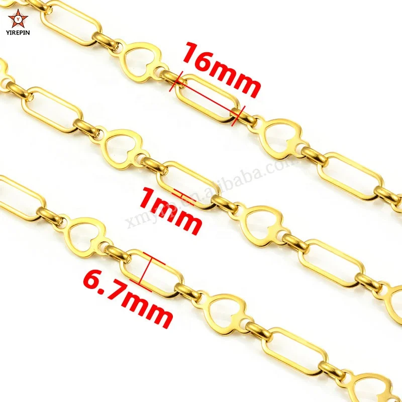 Hip hop non fading stainless steel handmade chain twisted chain DIY necklace bracelet clothing chain jewelry accessories