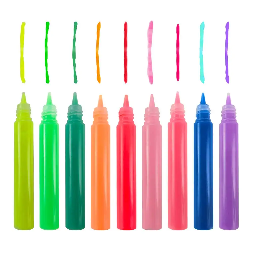 KHY Hot Sale Custom Glow In The Dark Draw Art Colour For Rock Painting Kit DIY Creative Glitter Acrylic Paint Marker Pen