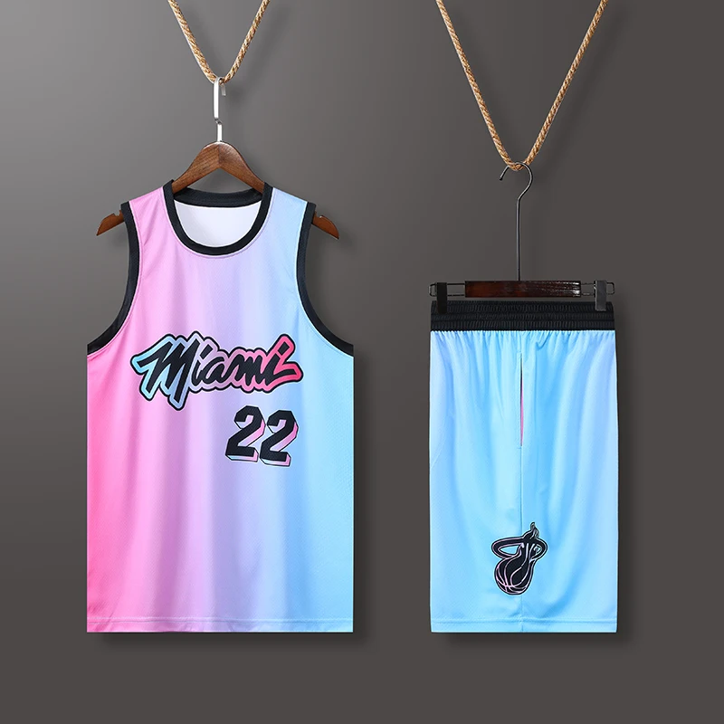 Wholesale OEM Man Basketball Jersey and Shorts America Team Miami Basketball Uniform