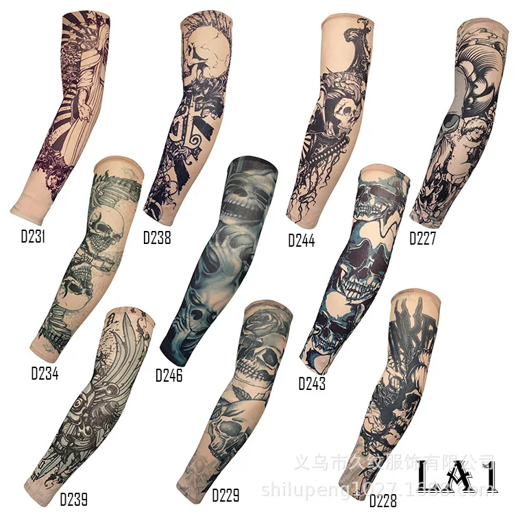 Wholesale youth sun protection compression tattoo arm sleeve