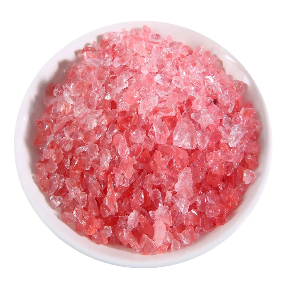 Premium pink decorative glass yarn aquarium glass sand