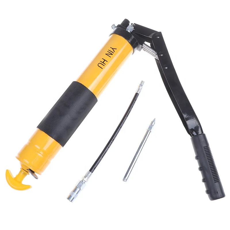 Heavy Duty Grease Gun Pistol Grip Manual Grease Gun Flexi Rigid For SUV Truck Excavator General Car