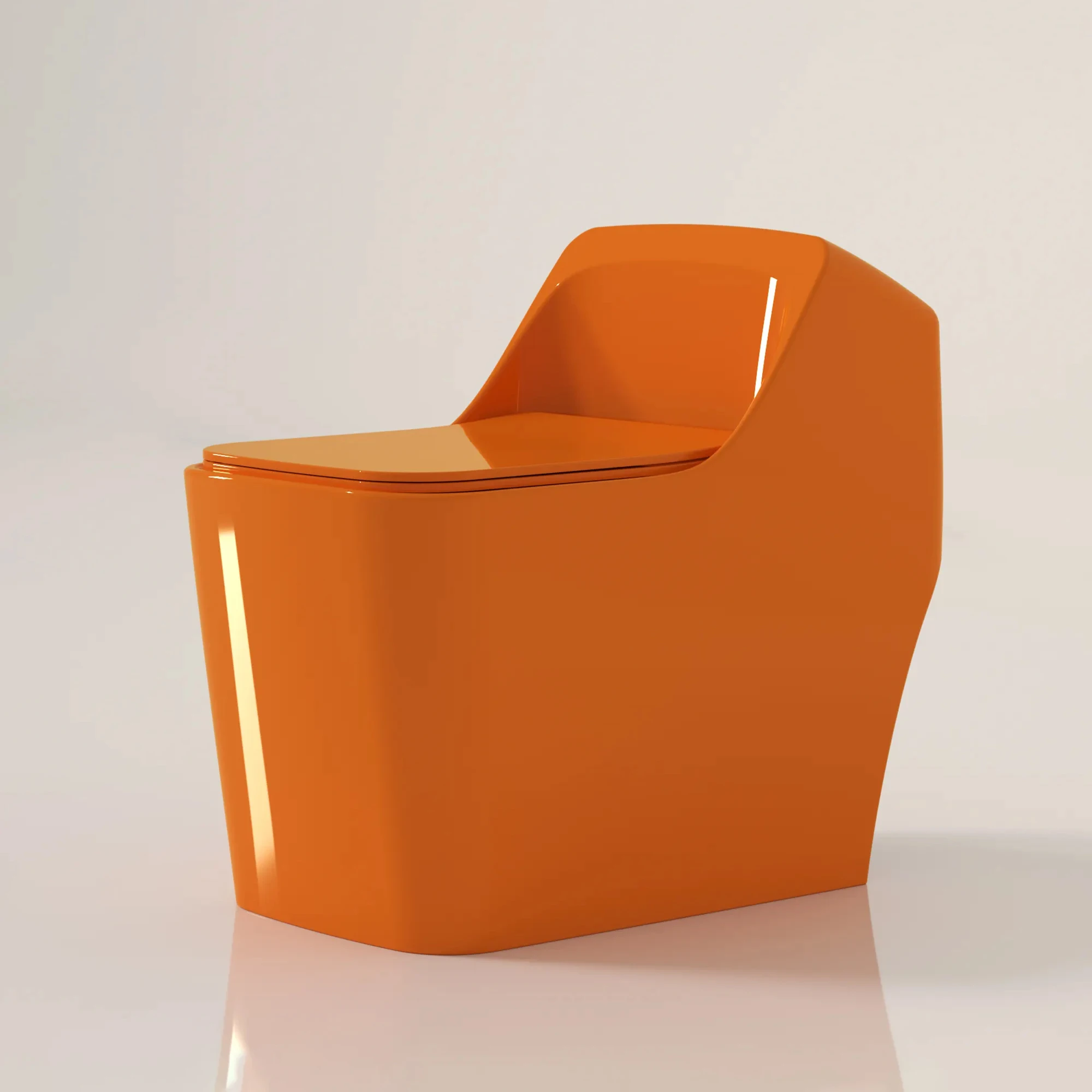 Modern design double flush S-trap siphon integrated ceramic colored toilets square bathroom floor standing toilet