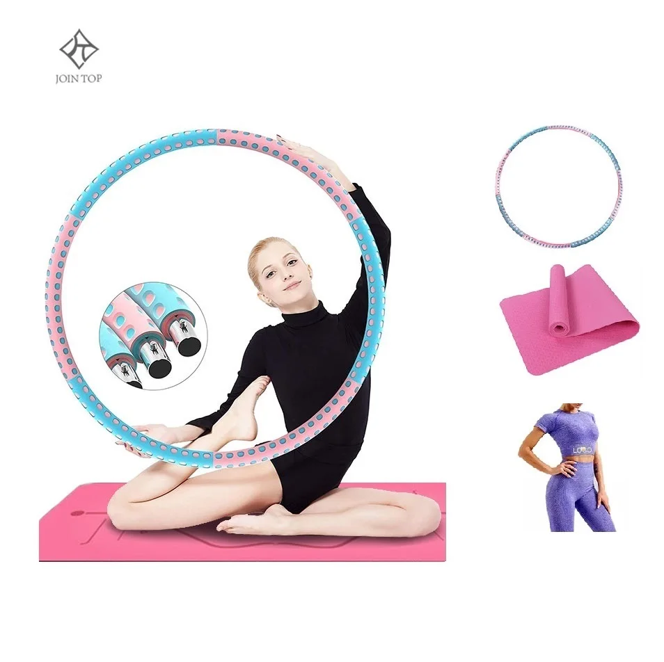 Jointop Weighted for Fitness Exercise New Large Detachable Hoola Hoop Double Way Magnetic Massage Fitness Hula Rings