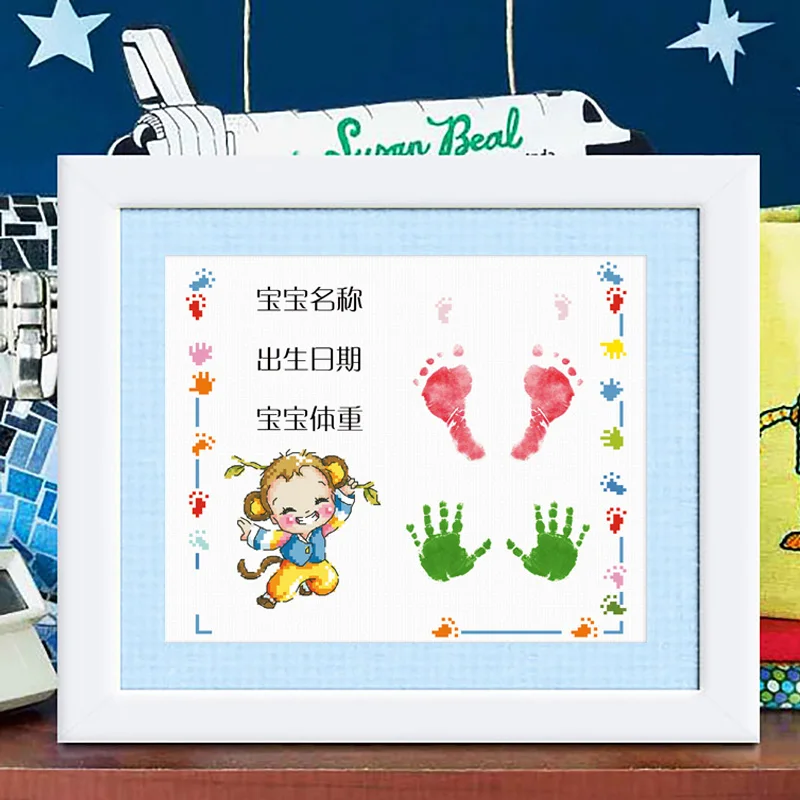 
embroider DIY DMC Cross stitch Sets For Embroidery kits Happy baby monkey birth file factory direct sale cartoon 