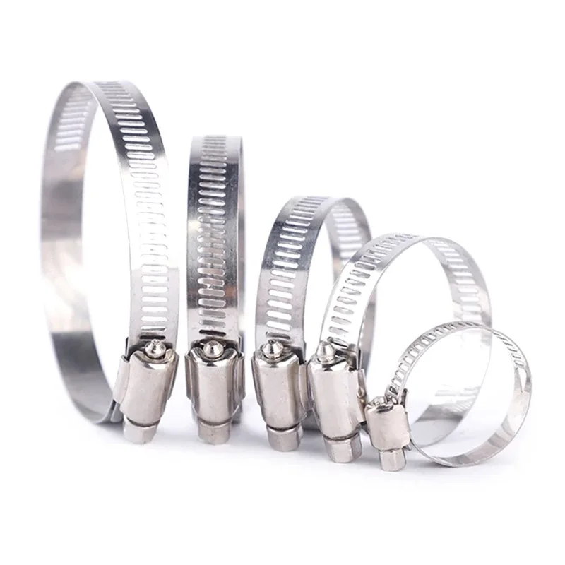 60pcs Stainless Steel Adjustable Hose Clamp American Type Hose Clamp
