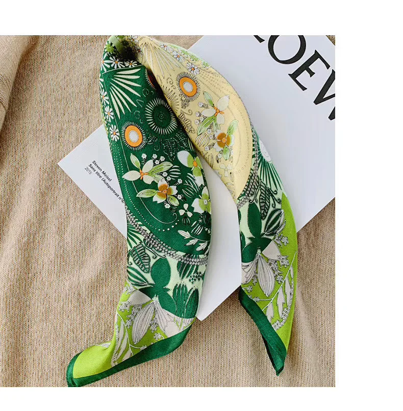 
20,8 дюймов 100% шелк шейный платок Униформа квадратный шарф 