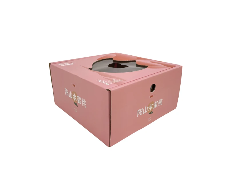 Factory customization juicy peach fruit foods with window carton shipping mailer boxes