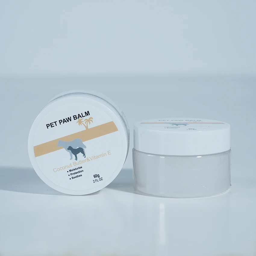 OEM natural coconut oil cat dog paw balm private label vitamin e moisturize smooth soft paw butter protection balm paw balm