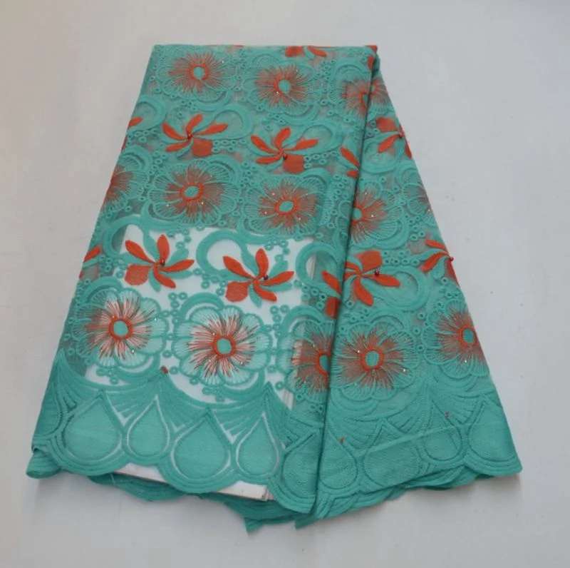 AR#107-116 African  Embroidered Fabric Polyester Materials French Net Lace For Wedding Dress