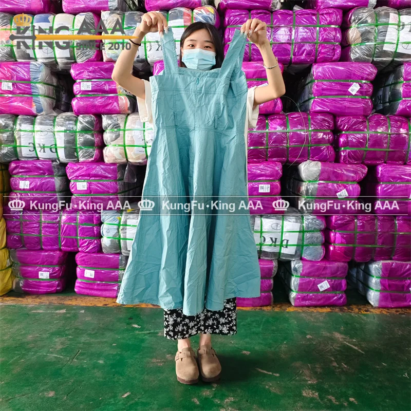 KINGAAA casual cotton used ladies dress used clothes ball women dresses used clothes from china