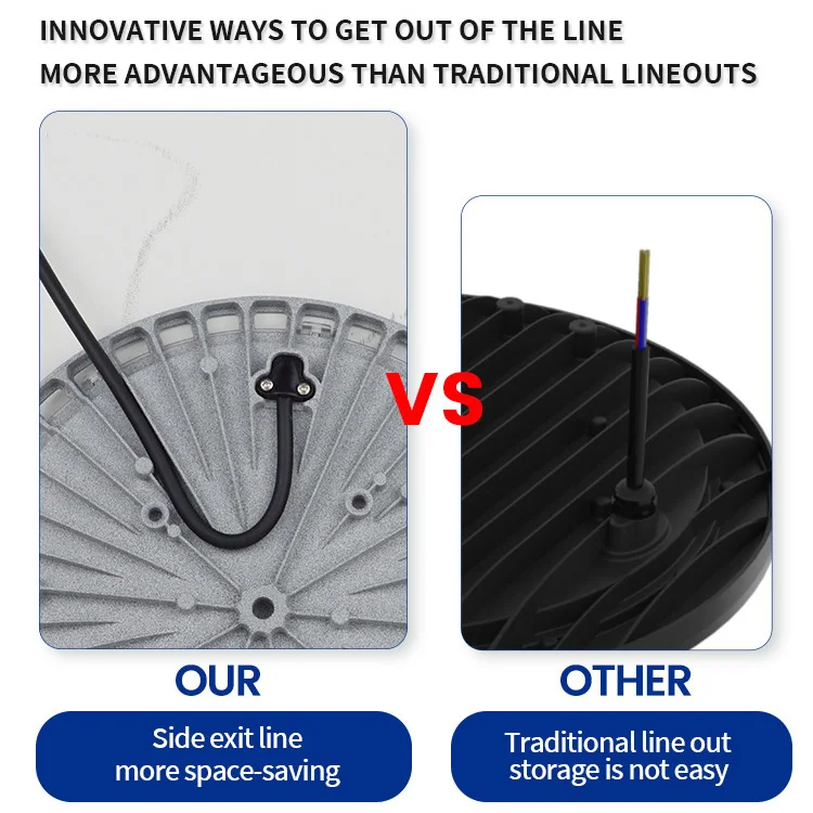 IP65 factory warehouse industrial 100w 150w 200W 300W ufo led DOB high bay light Suitable for Warehouse