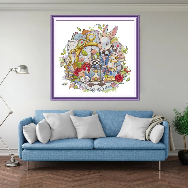 NKF Embroidery Needlework Sets Wholesale Price Embroidery Fabric Cotton Cross Stitch Kits With Cartoon Pattern