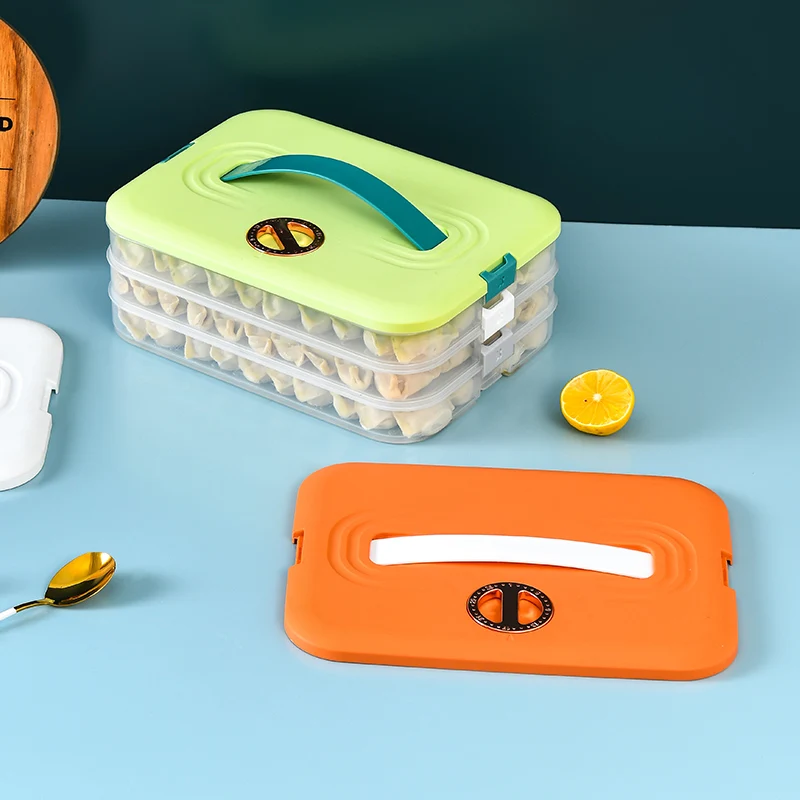 Household Fridge Storage Bins Trays For Dumplings Frozen Dumpling Box Freezing Container
