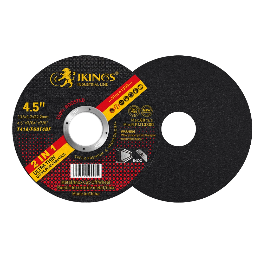 25 Pieces a Case Set JKINGS 115*1.2*22.2mm Cutting Disc Cut Off Metal with High Performance in Safety