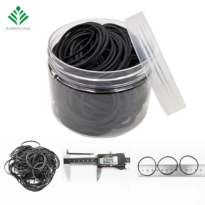 For Stationery Customized China Factory Direct Sales O-Ring Black Box Tiny Small Box Rubber Band