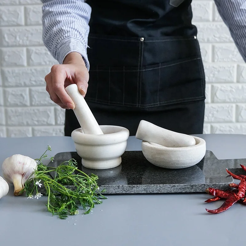 Natural Stone Small Granite Mortar And Pestle Set Black Mini Marble Stone Pestle And Mortar Granite For Kitchen Spices