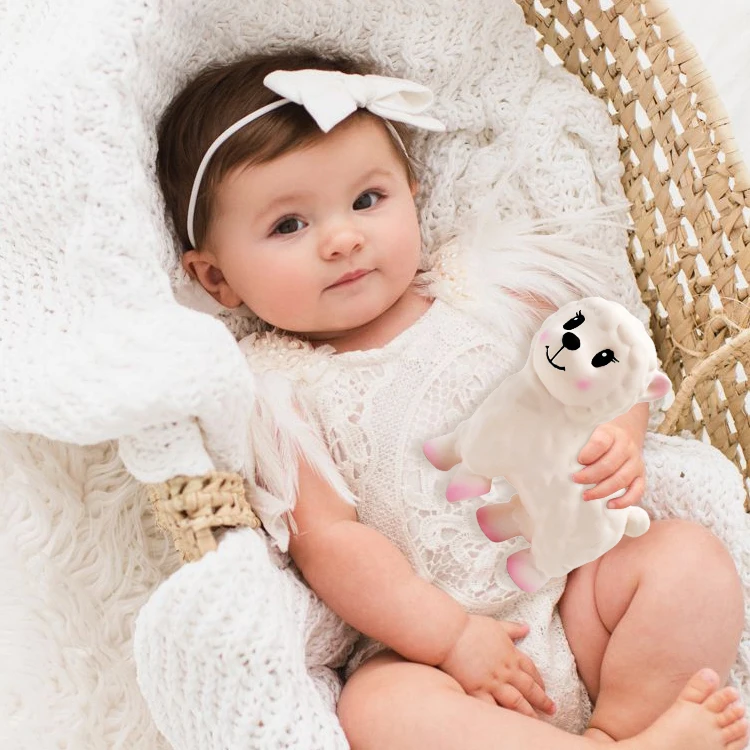 Manufacturer New Product Nontoxic Latex Sheep Chew Natural Latex Toys