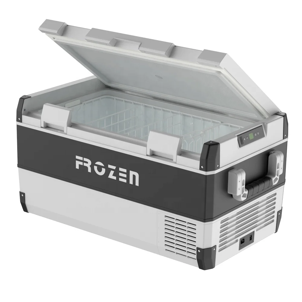 Factory 100 Liters Camping Fridge Freezer 12 Volt Car Refrigerator with Compressor 12V/24V AC DC Single Zone Car Cooler in Stock