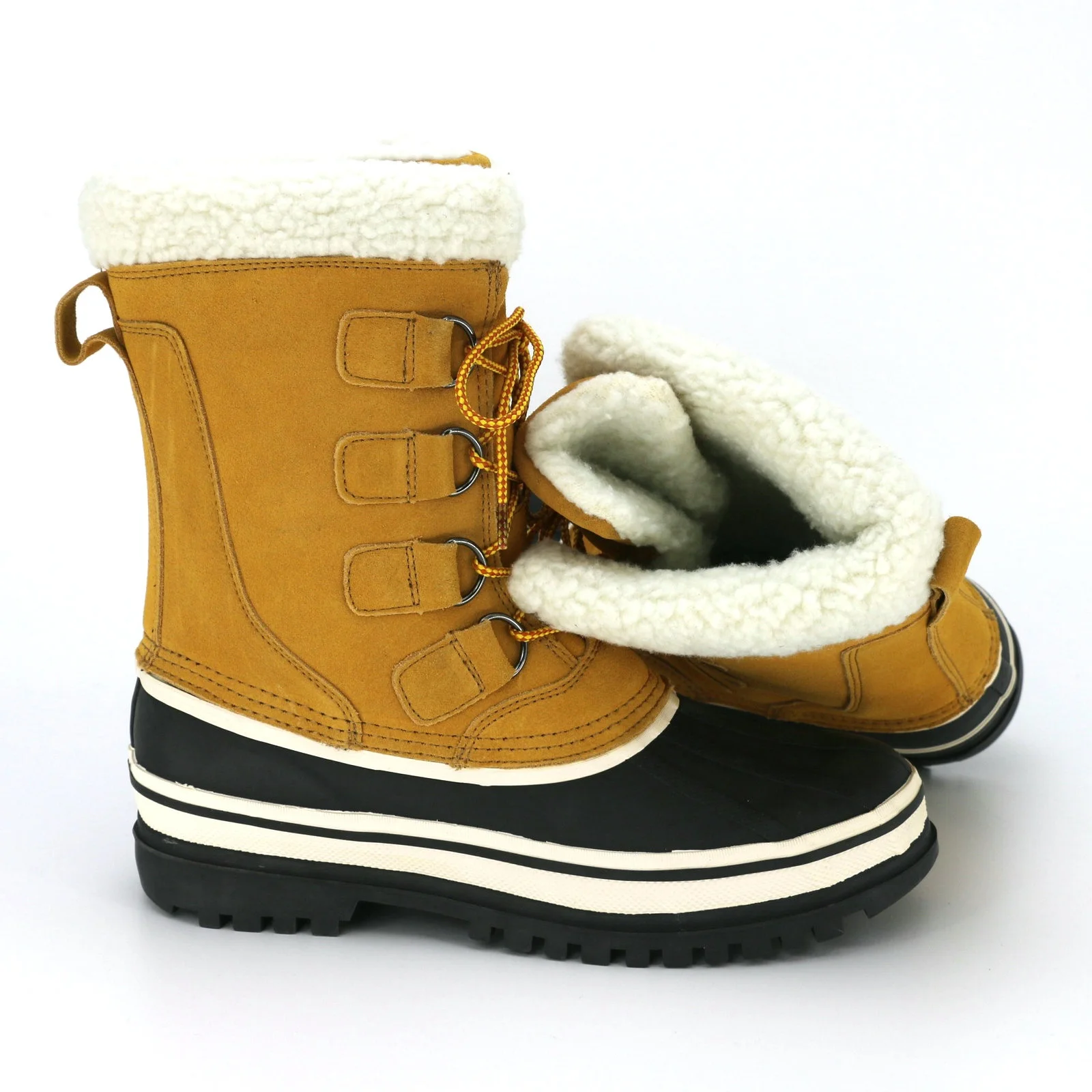 Canada  outdoor waterproof winter Genuine leather men snow boots -30 warm winter boots men