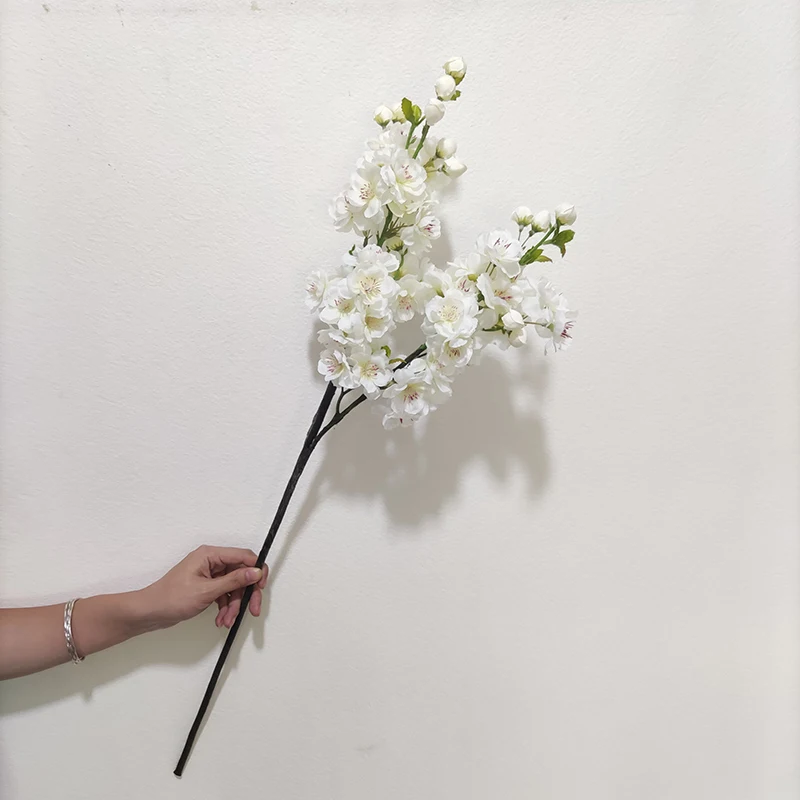 Decorative Faux Flowers Silk Indoor Cherry Blossom Flowers Baby Artificial Cherry Blossom Branches