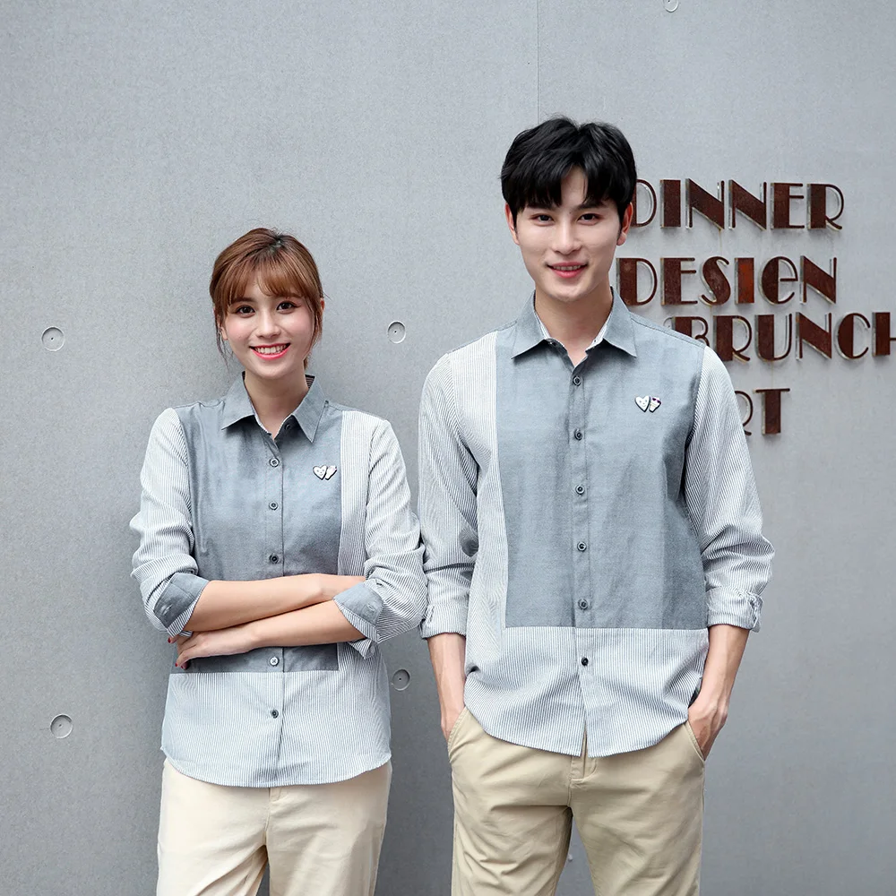 Customized hotel uniform ODM factory staff uniform shirt long sleeve shirt Camisas Camisas de manga larga para hombres y mujeres