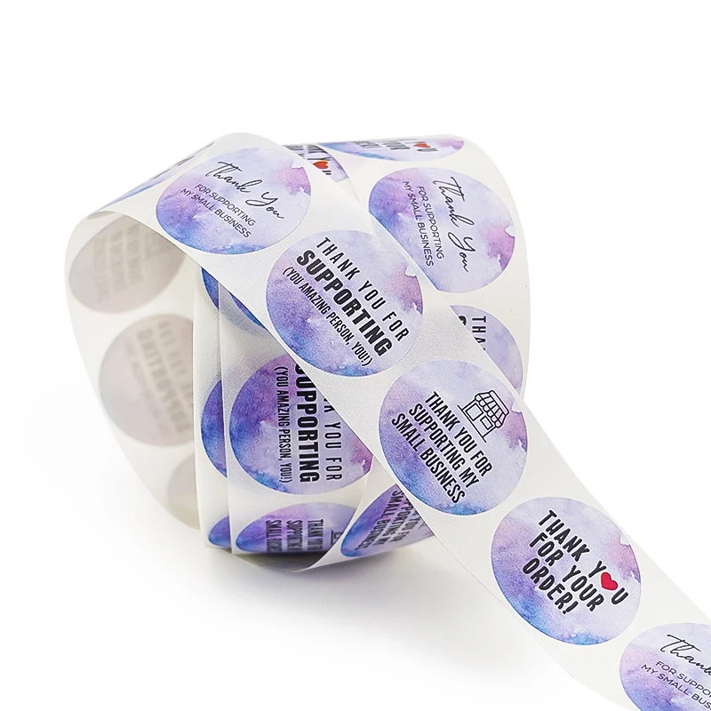 Hot Sale Custom Vinyl PVC Waterproof Logo Printed Adhesive Thank You Label Stickers