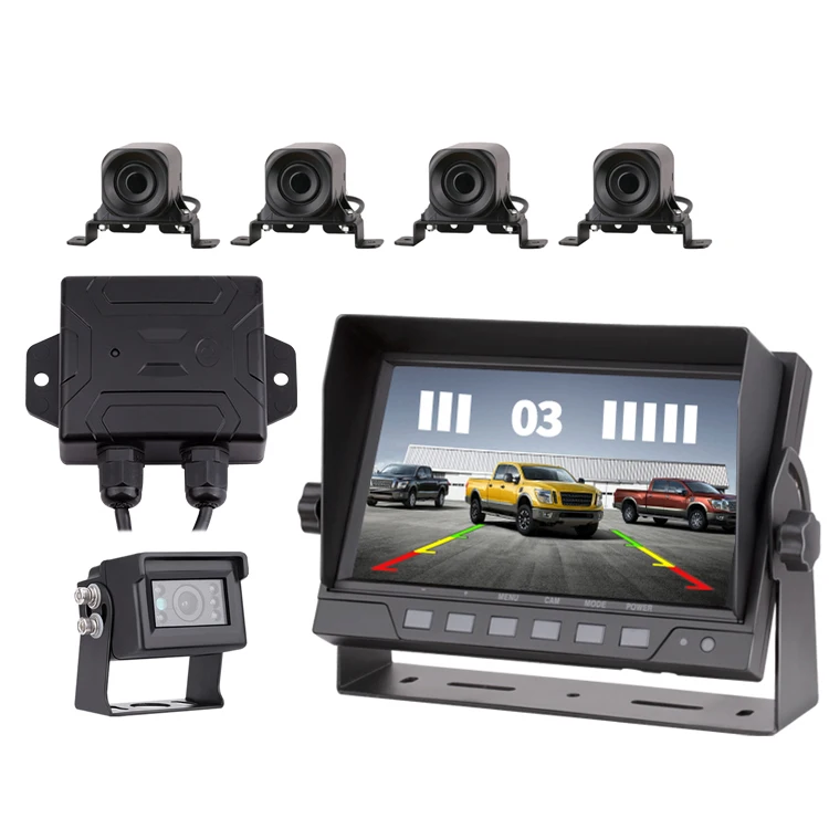 Vehicle Parking Sensor Customized 4 Input Radar Sensor Parking Car Camera Radar System With Radar Host Box